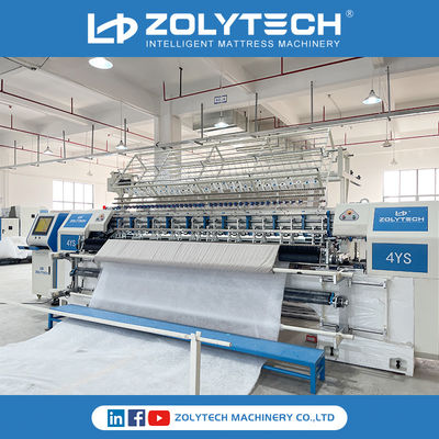 সিরিয়াল কুইল্টিং মেশিন ZOLYTECH কম্পিউটারাইজড লক স্টিচ মাল্টি নিডেল কুইল্টিং মেশিন