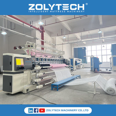 লক স্টিচ ক্রমাগত কুইলটিং ZOLYTECH ডুয়েটের জন্য গদি কুইলটিং মেশিন