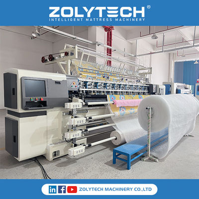 ZOLYTECH ম্যাট্রেস কুইলটিং মেশিন মাল্টি ইয়েল শাটল কুইলটিং মেশিন