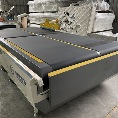 স্বয়ংক্রিয় ফ্লিপিং 3.37KW কম্পিউটারাইজড স্বয়ংক্রিয় গদি টেপ এজ মেশিন 50-500 মিমি সেলাই পুরুত্ব